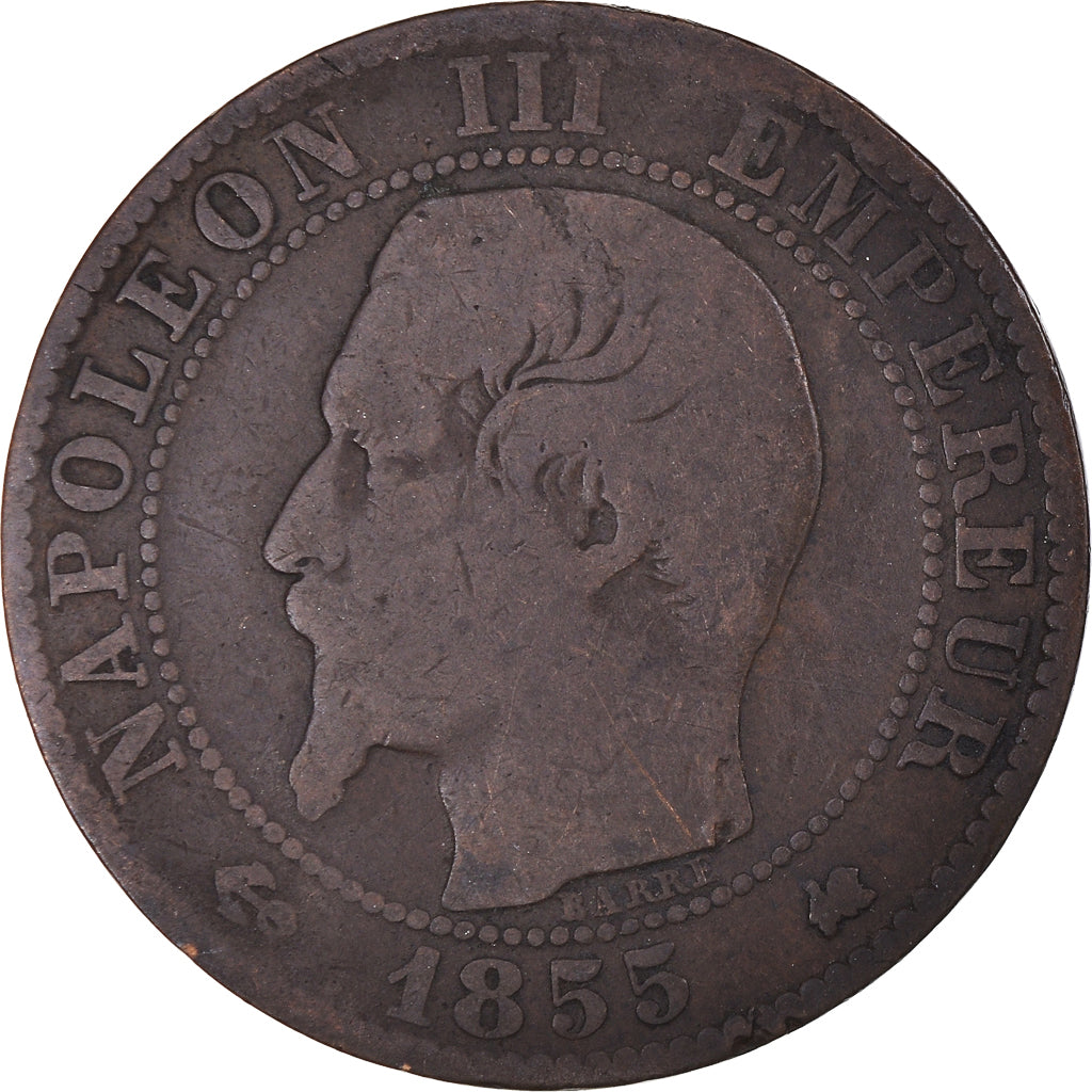 Moneta, Francja, Napoleon III, Napoléon III, 5 Centimes, 1855, Bordeaux