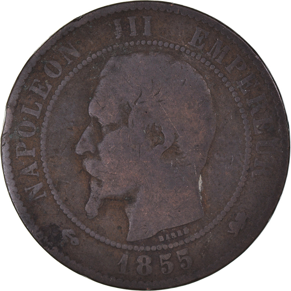 Monnaie, France, Napoleon III, Napoléon III, 10 Centimes, 1855, Lyon, TB