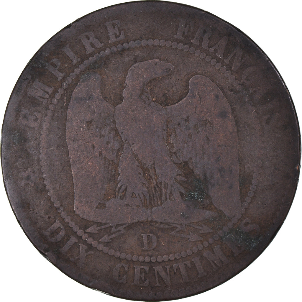 Monnaie, France, Napoleon III, Napoléon III, 10 Centimes, 1855, Lyon, TB