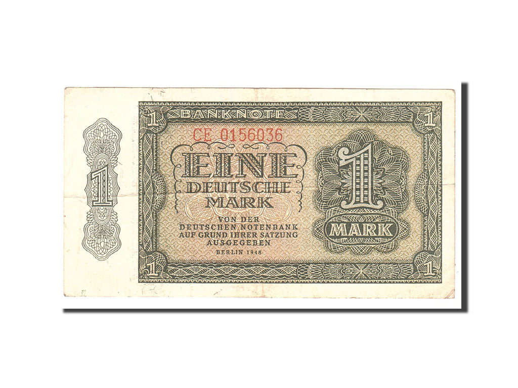 Germany - Democratic Republic, 1 Deutsche Mark, 1948, KM:9b, Undated, VF(20-25)