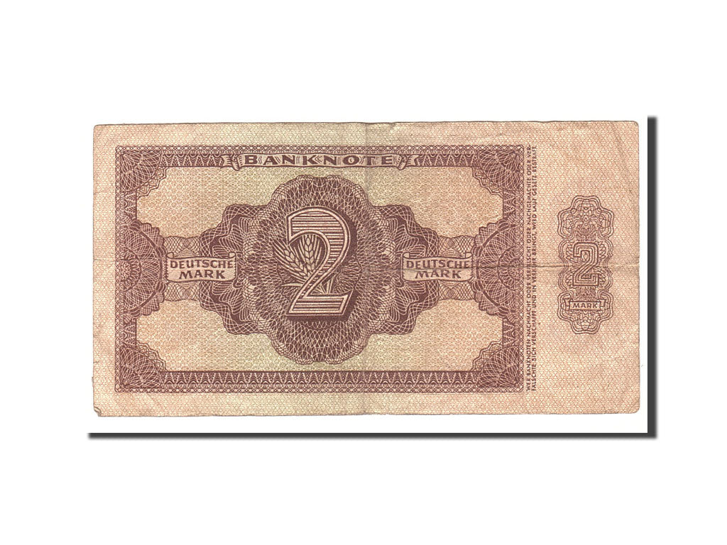 Germany - Democratic Republic, 2 Deutsche Mark, 1948, KM:10b, Undated, VF(20-25)