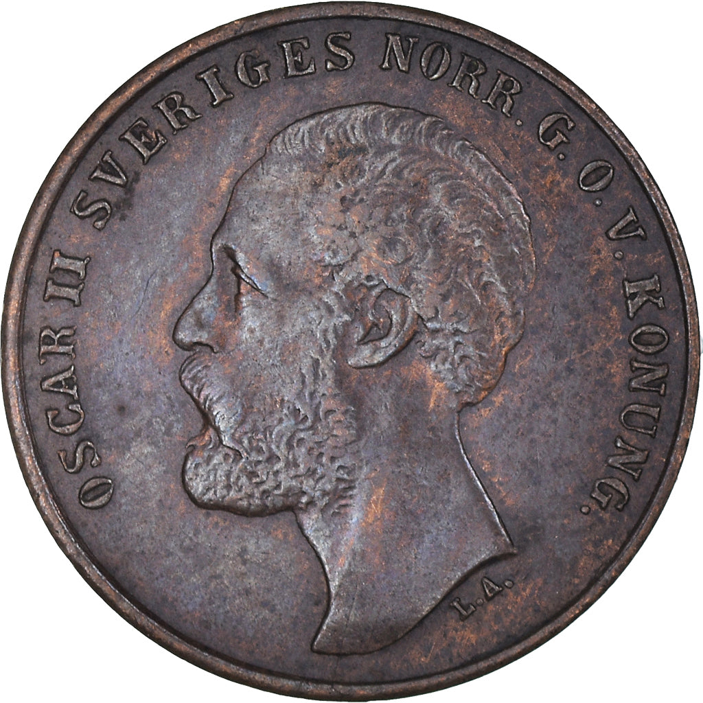 Münze, Schweden, Oscar II, Ore, 1873, SS+, Bronze, KM:728