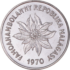 Coin, Madagascar, 2 Francs, 1970, Paris, MS(63), Stainless Steel, KM:9