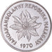 Coin, Madagascar, 2 Francs, 1970, Paris, MS(63), Stainless Steel, KM:9