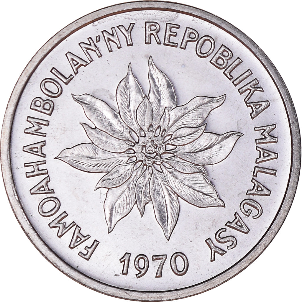 Coin, Madagascar, Franc, 1970, Paris, MS(63), Stainless Steel, KM:8