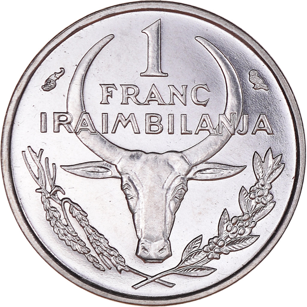 Coin, Madagascar, Franc, 1970, Paris, MS(63), Stainless Steel, KM:8
