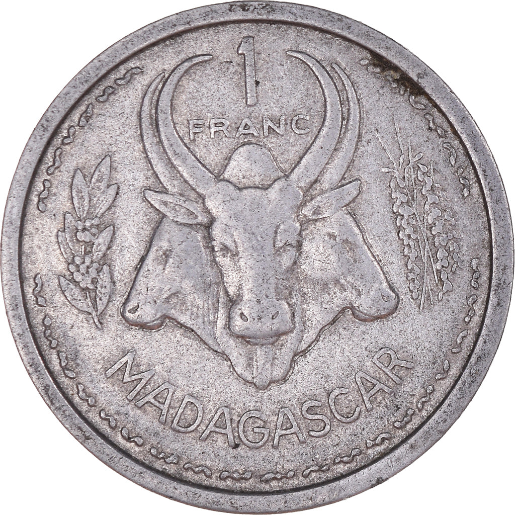Coin, Madagascar, 1 Franc, 1948, Paris, EF(40-45), Aluminum
