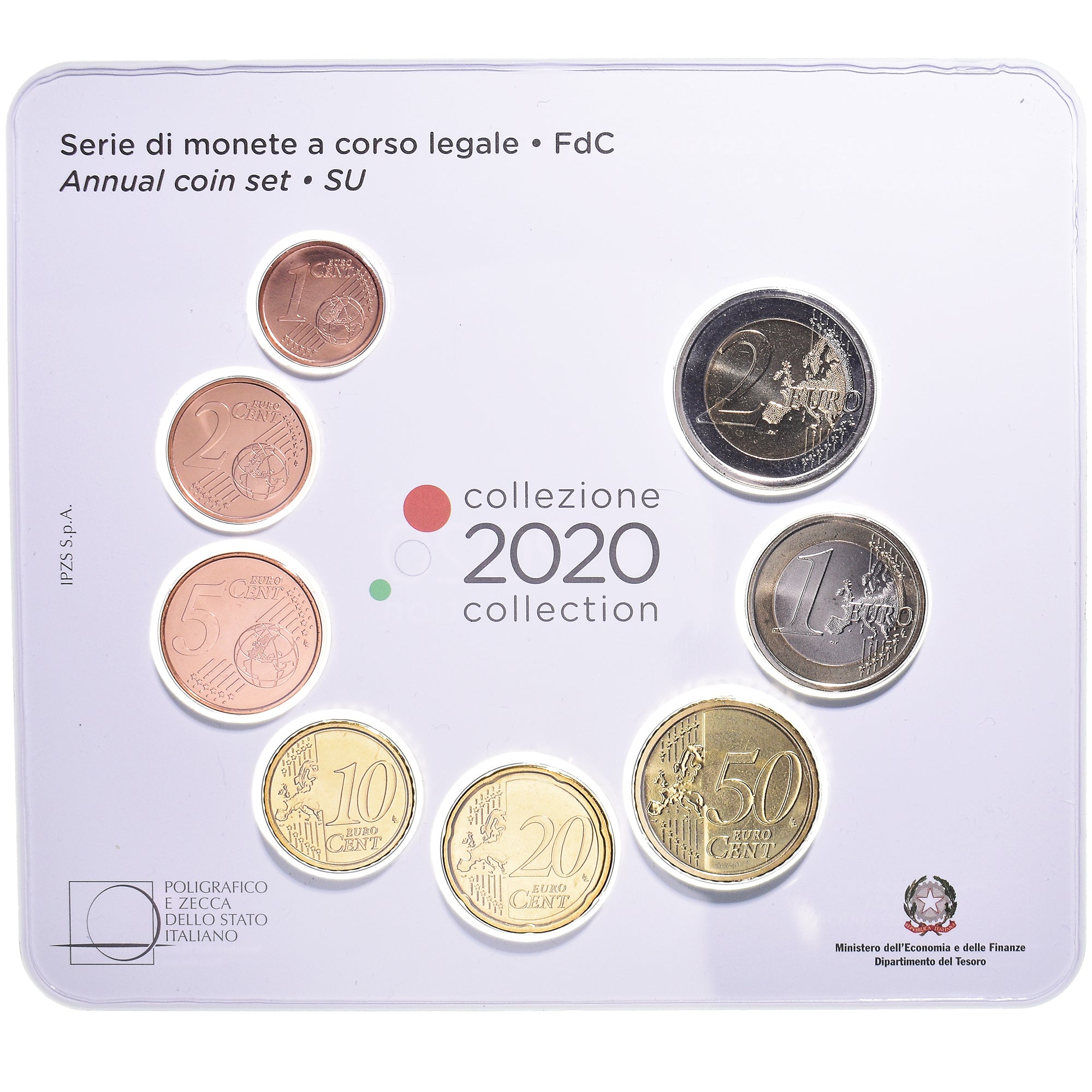 Italy, Euro-Set, 2020, Rome, BU, MS(65-70)