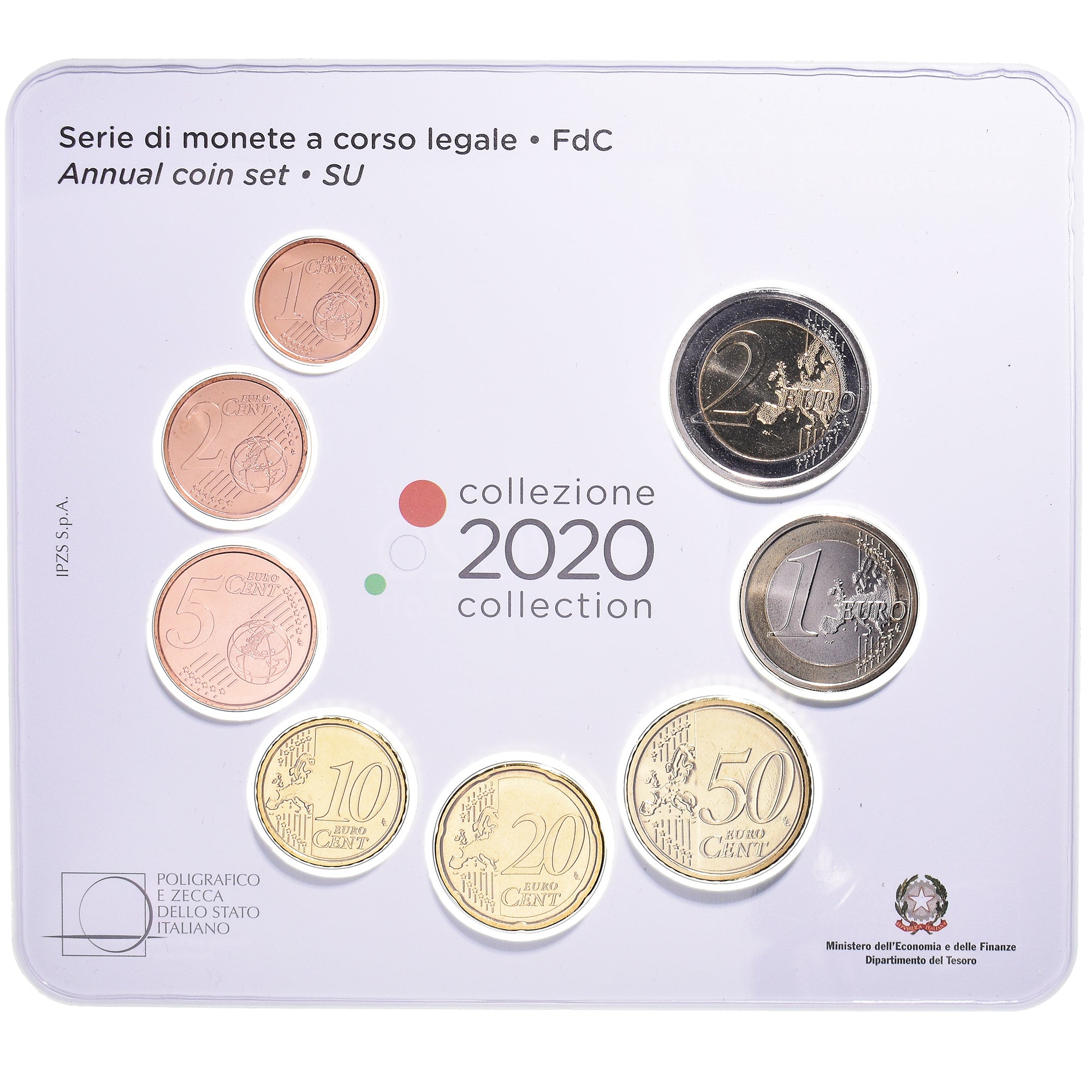 Italy, Euro-Set, 2020, Rome, BU, MS(65-70)