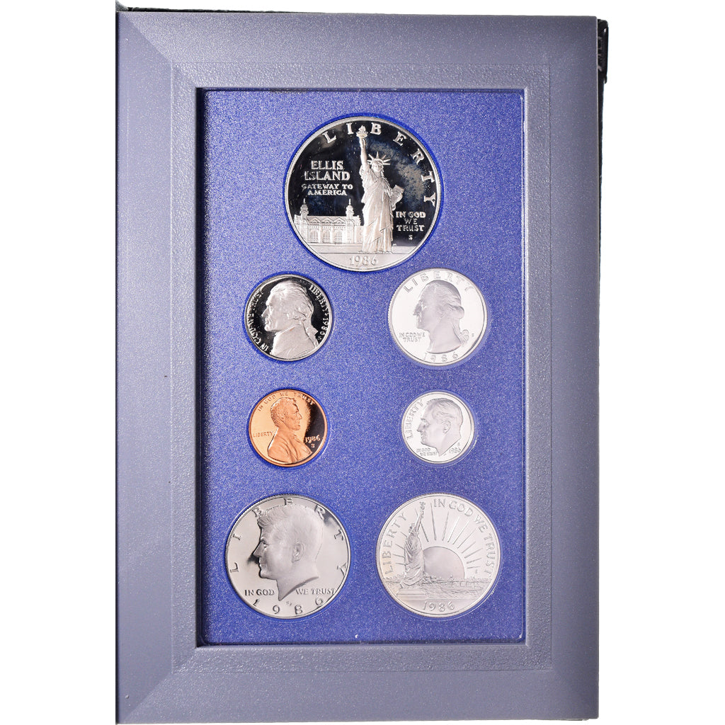 Coin, United States, Set, 1986, San Francisco, Prestige Set Statue De La