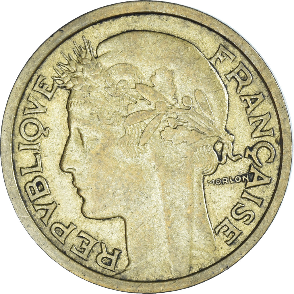 Moneta, Francja, Morlon, Franc, 1939, Paris, AU(50-53), Aluminium-Brąz, KM:885