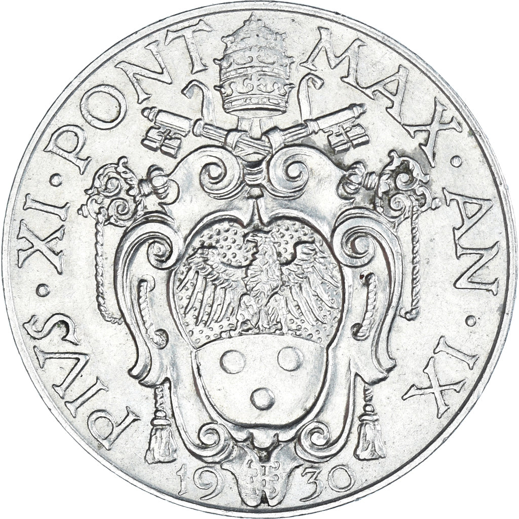 Monnaie, Cité du Vatican, Pius XI, 2 Lire, 1930, Roma, TTB+, Nickel, KM:6