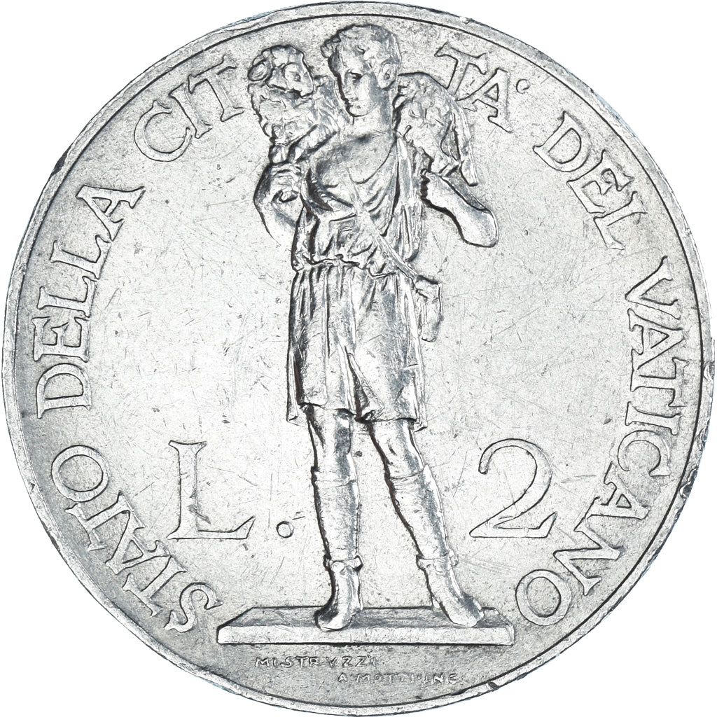 Coin, VATICAN CITY, Pius XI, 2 Lire, 1932, AU(50-53), Nickel, KM:6
