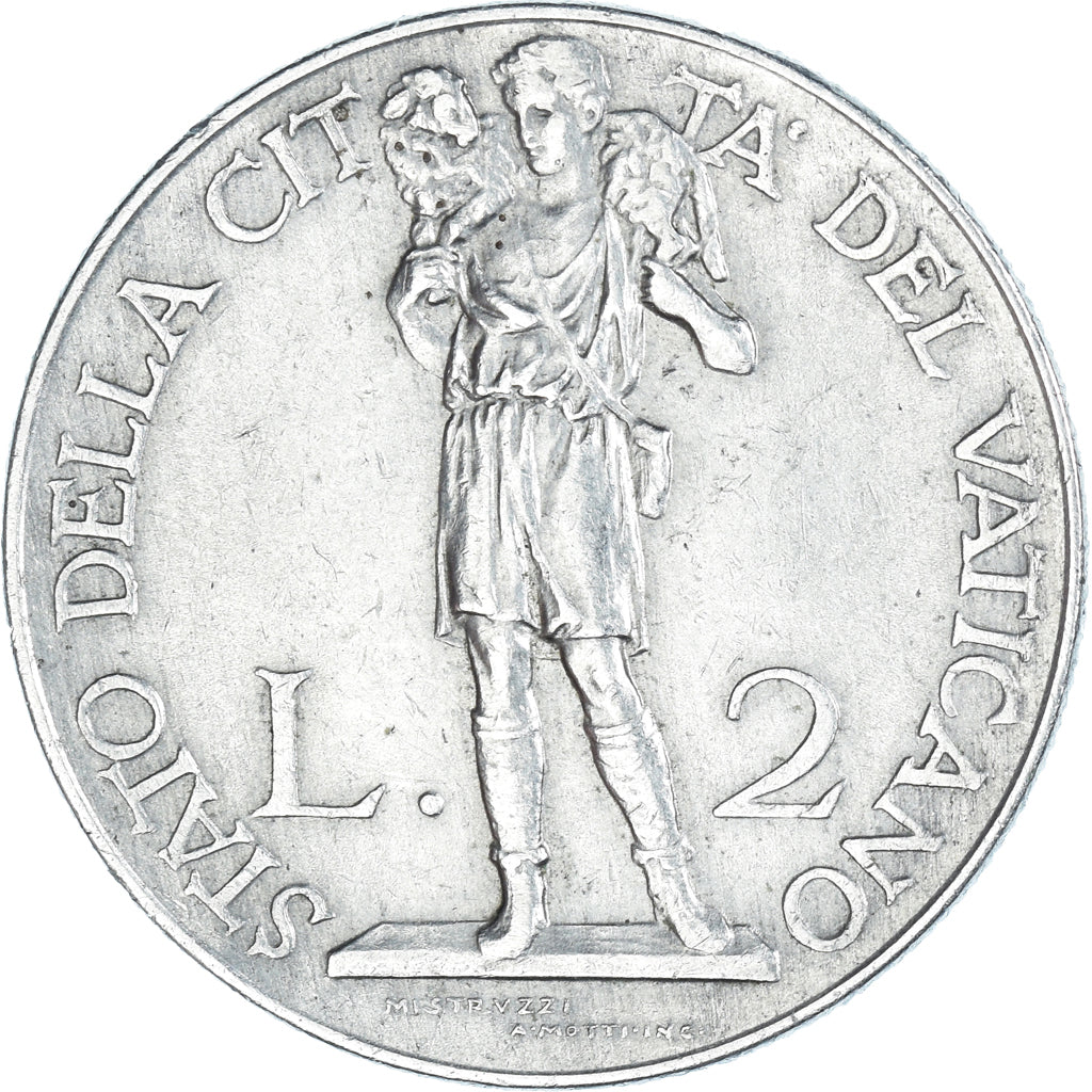 Coin, VATICAN CITY, Pius XII, 2 Lire, 1939, EF(40-45), Nickel, KM:27