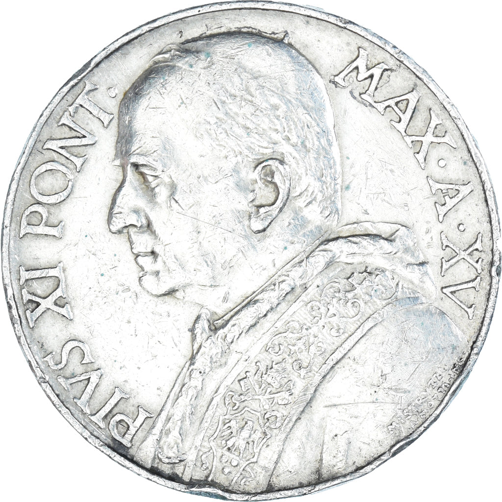 Monnaie, Cité du Vatican, Pius XI, 10 Lire, 1936, Roma, TB+, Argent, KM:8
