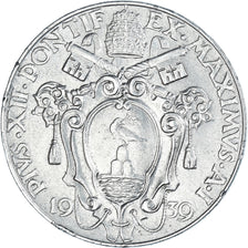 Moeda, CIDADE DO VATICANO, Pius XII, Lira, 1939, Roma, EF(40-45), Níquel, KM:26