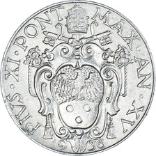 Coin, VATICAN CITY, Pius XI, 50 Centesimi, 1936, Roma, EF(40-45), Nickel, KM:4