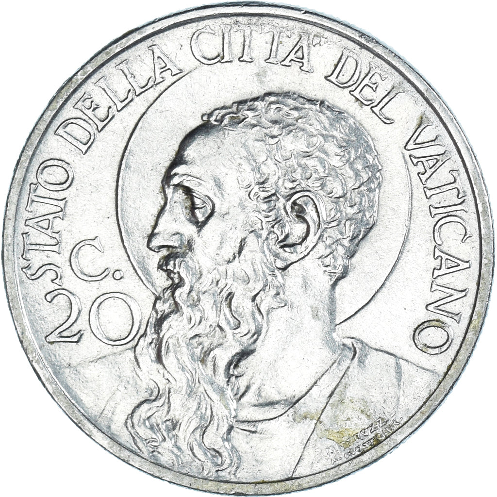 Monnaie, Cité du Vatican, Pius XI, 20 Centesimi, 1936, Roma, TTB, Nickel, KM:3