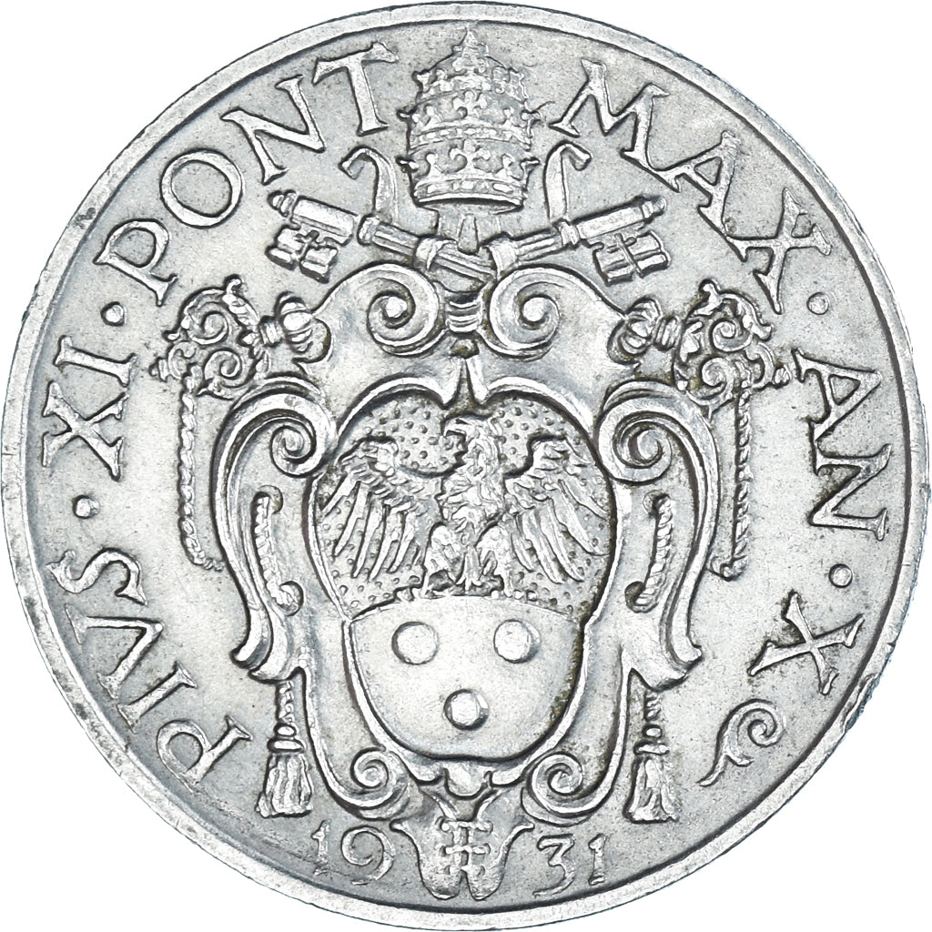 Moneda, CIUDAD DEL VATICANO, Pius XI, 20 Centesimi, 1931, Roma, EBC, Níquel