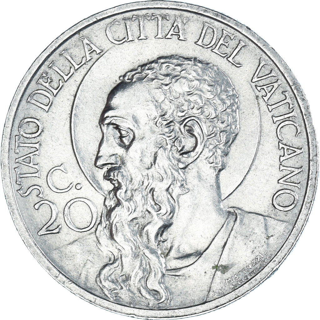 Moneda, CIUDAD DEL VATICANO, Pius XI, 20 Centesimi, 1931, Roma, EBC, Níquel