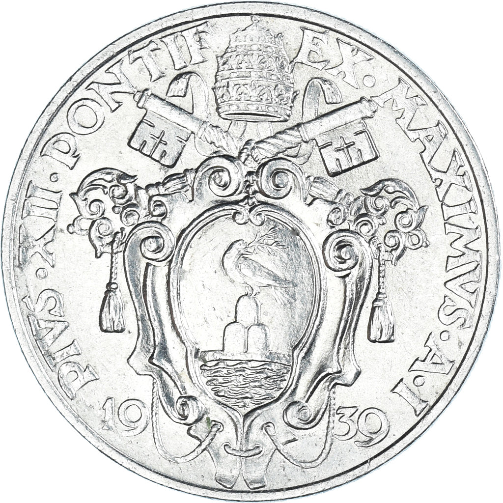 Monnaie, Cité du Vatican, Pius XII, 20 Centesimi, 1939, Roma, SPL, Nickel