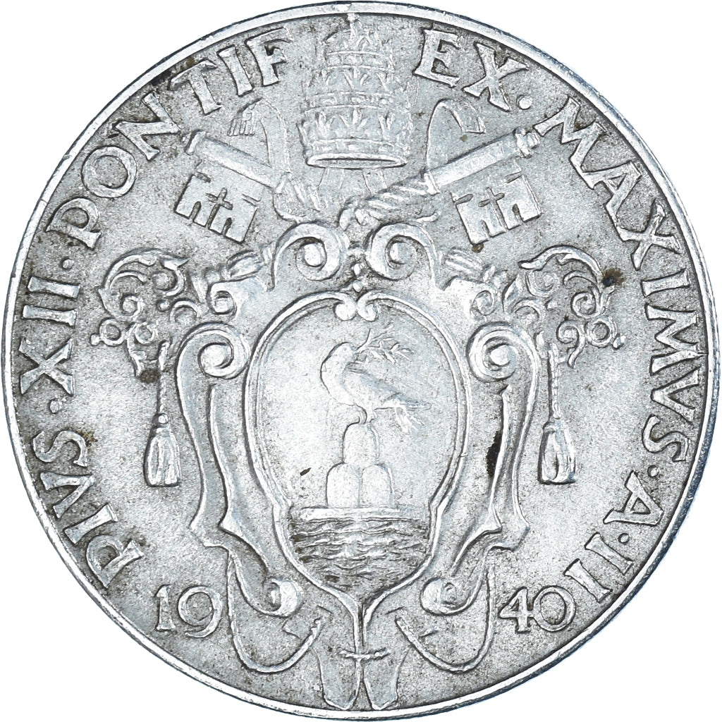 Monnaie, Cité du Vatican, Pius XII, 20 Centesimi, 1940, TTB, Acier inoxydable