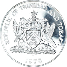 Coin, TRINIDAD & TOBAGO, 5 Dollars, 1976, Franklin Mint, BE, MS(65-70), Silver