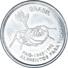 Moneda, Brasil, 10 Centavos, 1995, FAO, SC, Acero inoxidable, KM:641