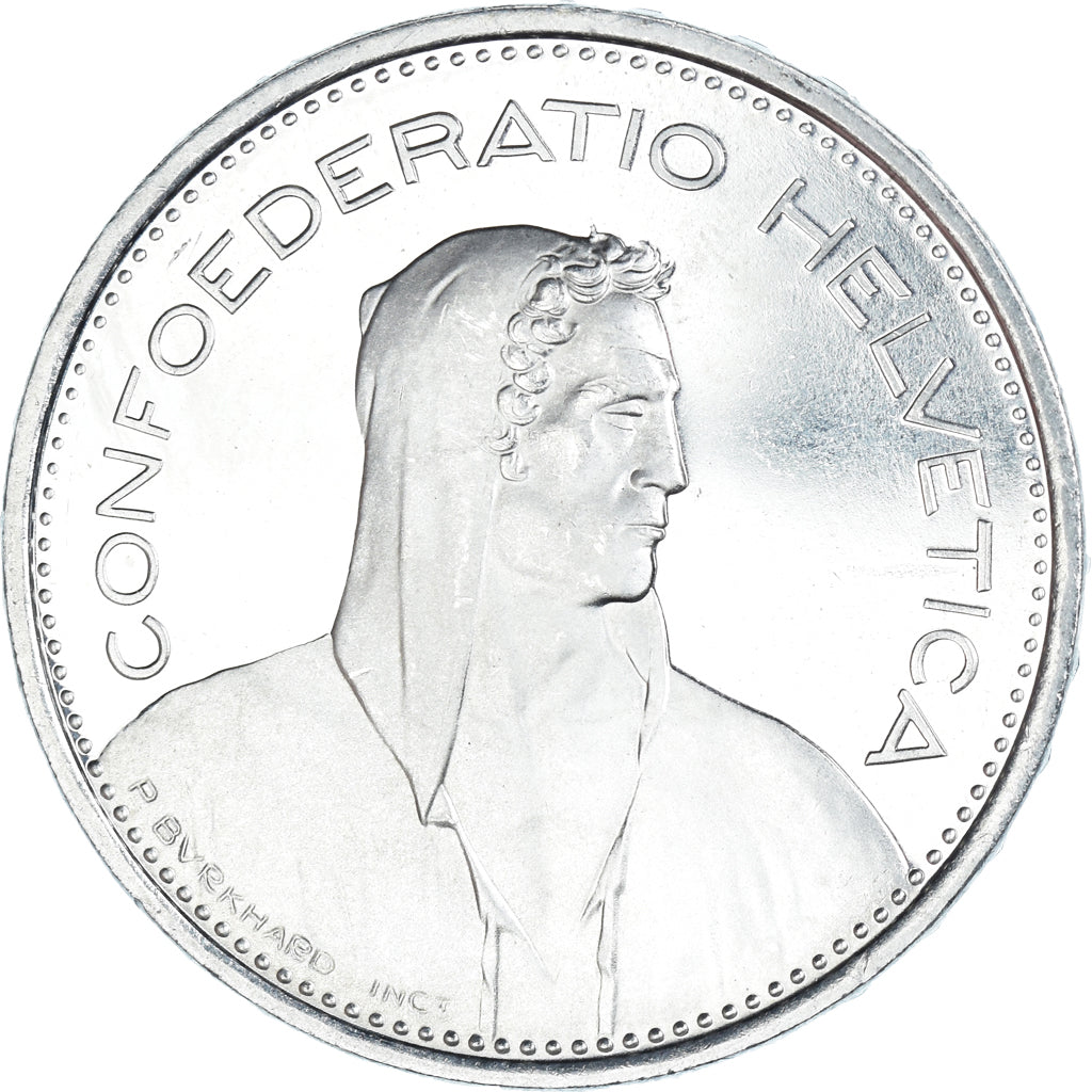 Coin, Switzerland, 5 Francs, 1976, Bern, BE, MS(63), Copper-nickel, KM:40a.1
