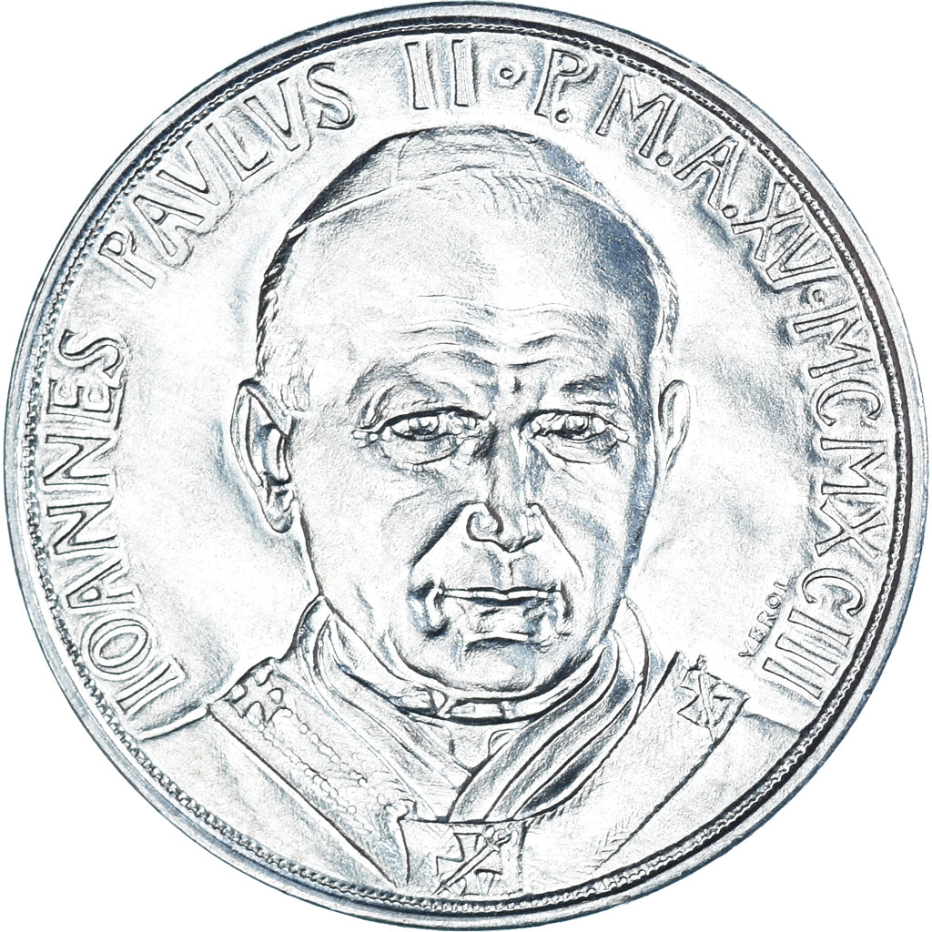 Monnaie, Cité du Vatican, John Paul II, 10 Lire, 1993, FDC, FDC, Aluminium