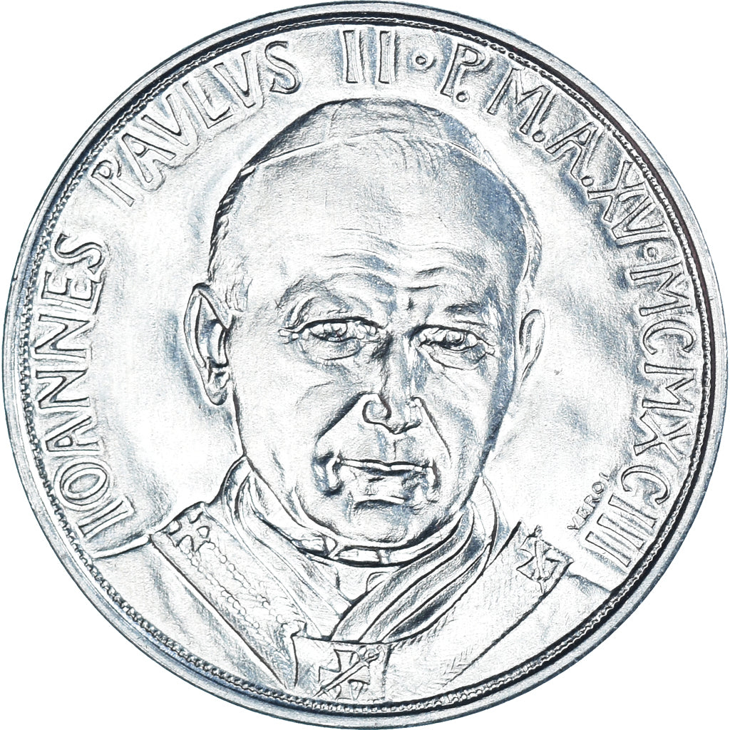 Coin, VATICAN CITY, John Paul II, 10 Lire, 1993, FDC, MS(65-70), Aluminum