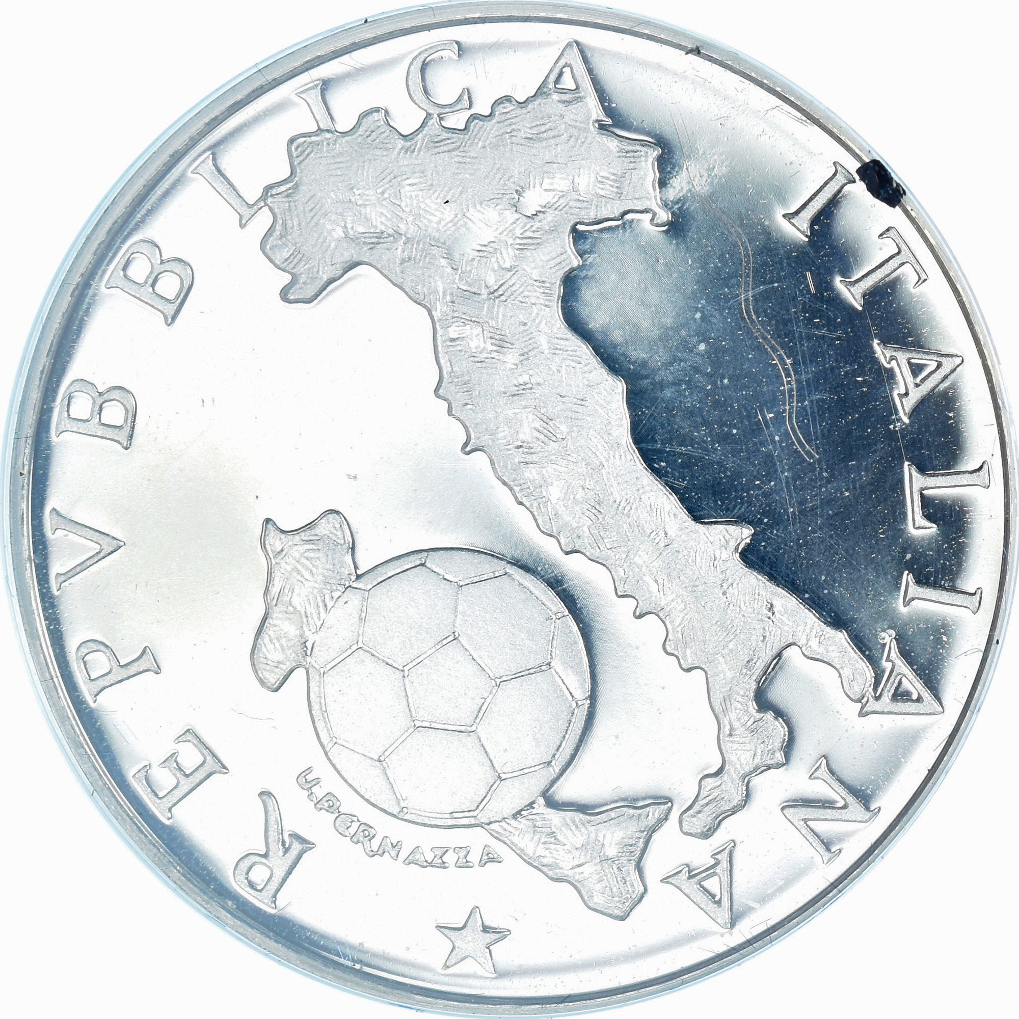 Coin, Italy, 500 Lire, 1986, Mondial FIFA de Mexico.BE, MS(65-70), Silver