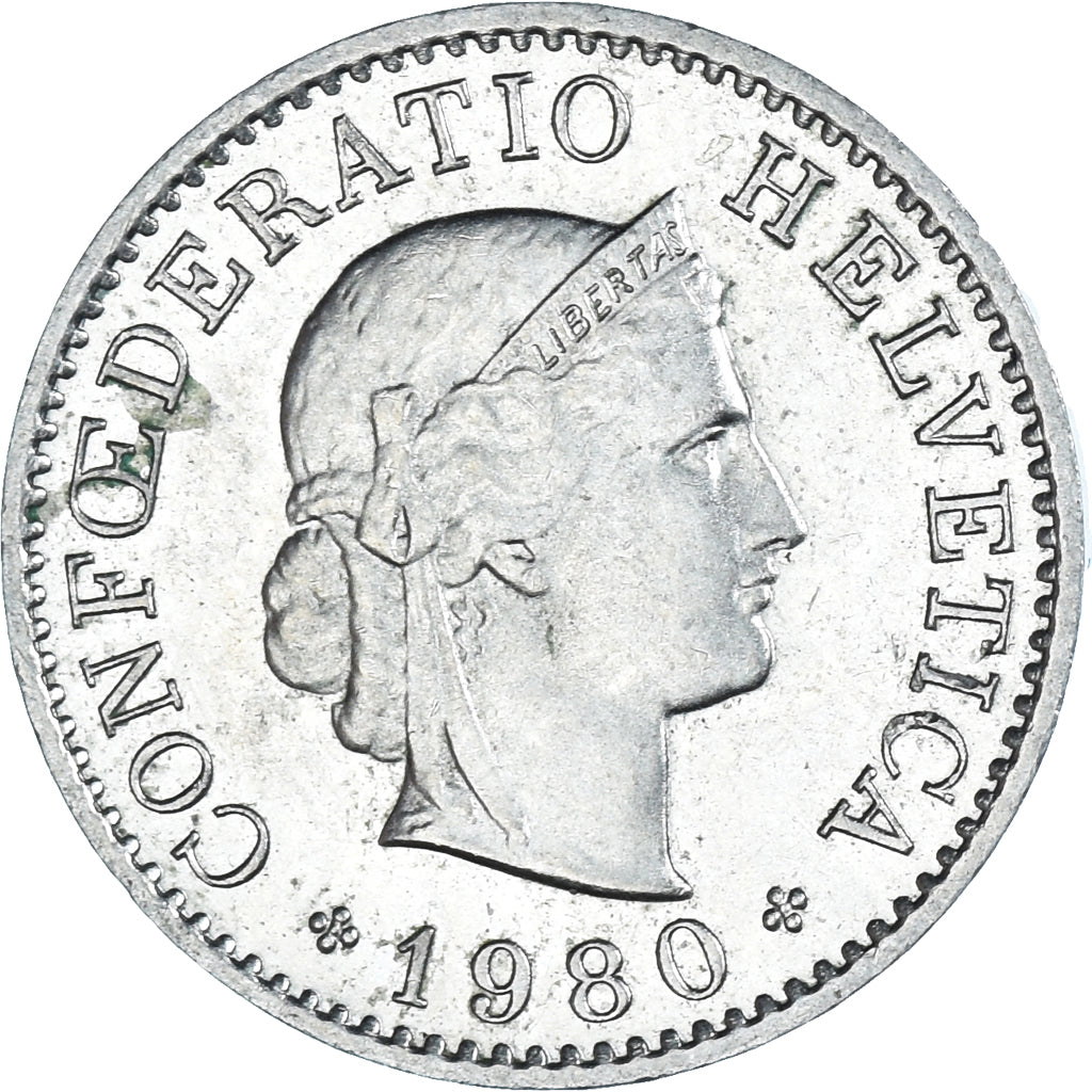 Monnaie, Suisse, 5 Rappen, 1980, Bern, TTB+, Cupro-nickel, KM:26