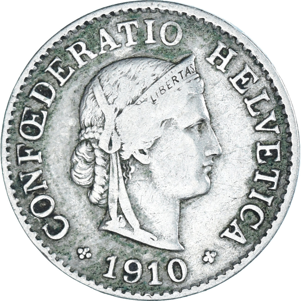Munten, Zwitserland, 5 Rappen, 1910, Bern, FR, Cupro-nikkel, KM:26
