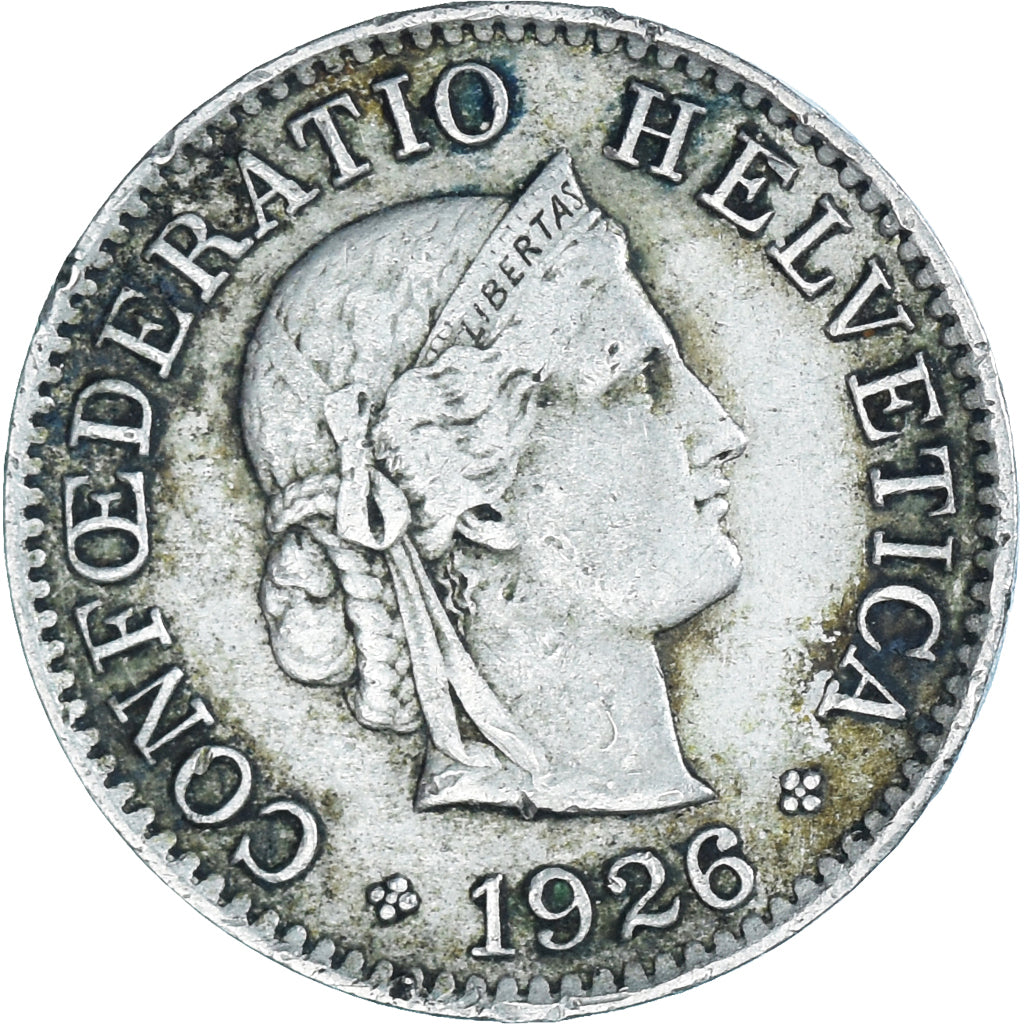 Coin, Switzerland, 5 Rappen, 1926, Bern, VF(30-35), Copper-nickel, KM:26