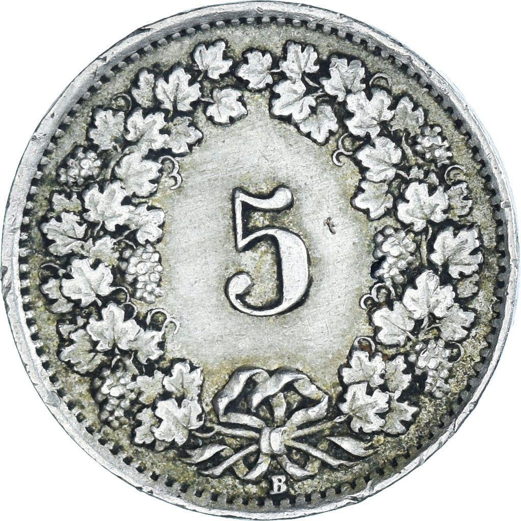 Coin, Switzerland, 5 Rappen, 1926, Bern, VF(30-35), Copper-nickel, KM:26