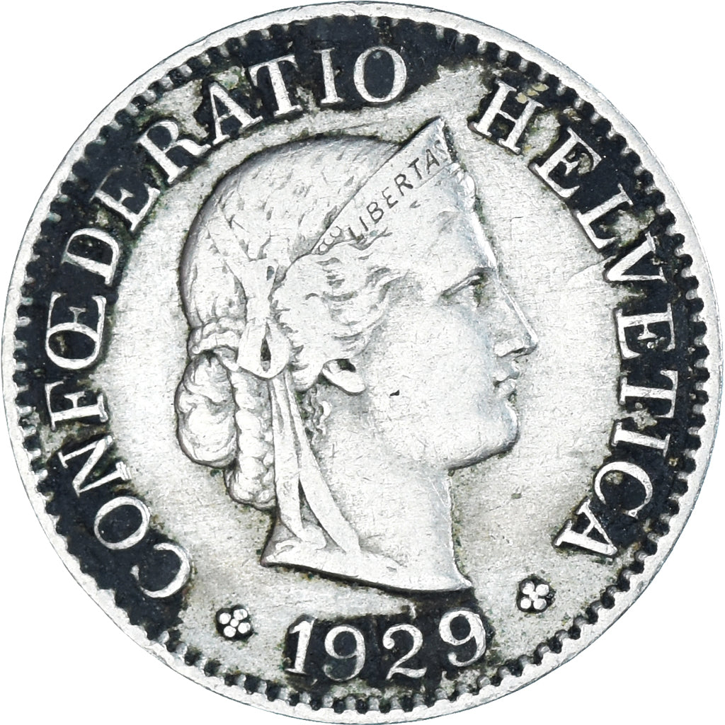 Munten, Zwitserland, 5 Rappen, 1929, Bern, FR, Cupro-nikkel, KM:26