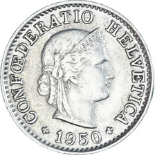 Coin, Switzerland, 5 Rappen, 1950, Bern, EF(40-45), Copper-nickel, KM:26
