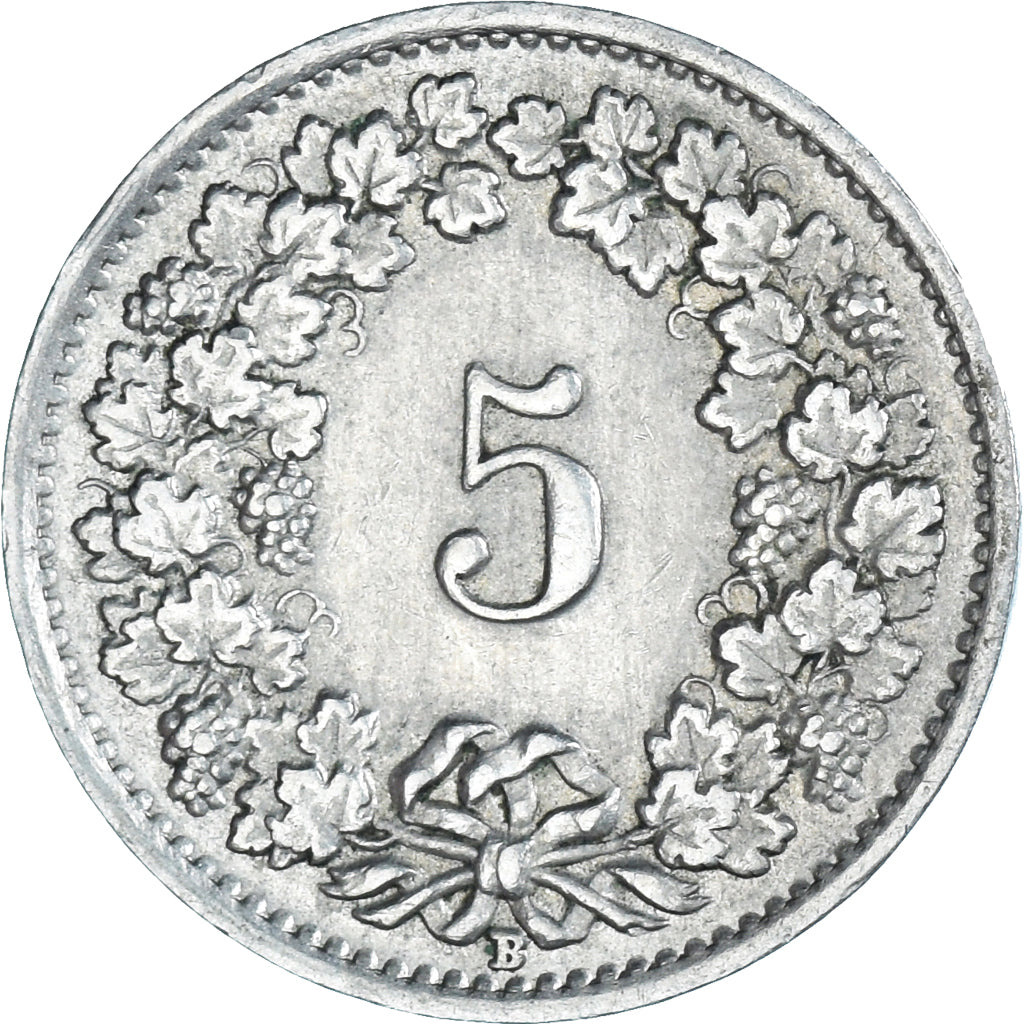 Coin, Switzerland, 5 Rappen, 1950, Bern, EF(40-45), Copper-nickel, KM:26
