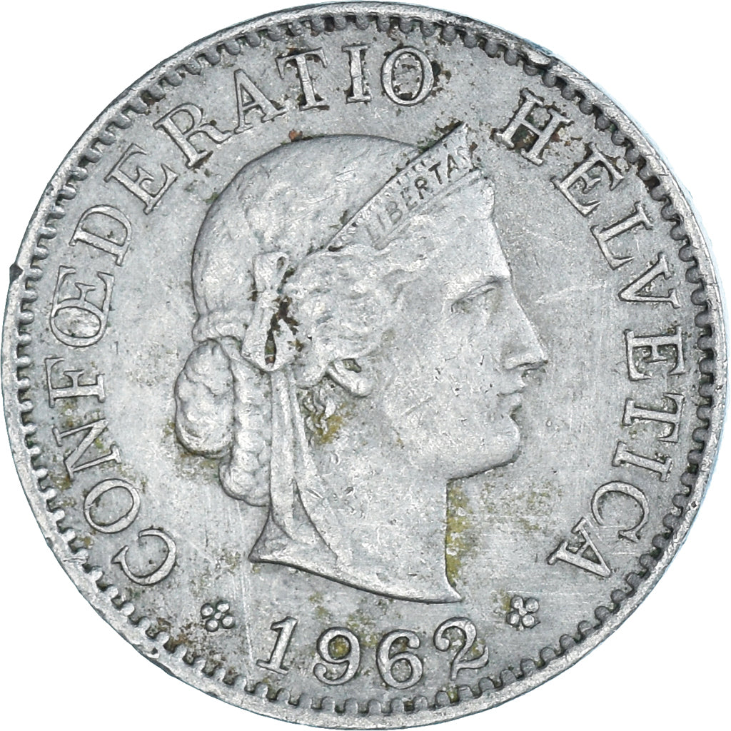 Munten, Zwitserland, 5 Rappen, 1962, Bern, FR+, Cupro-nikkel, KM:26