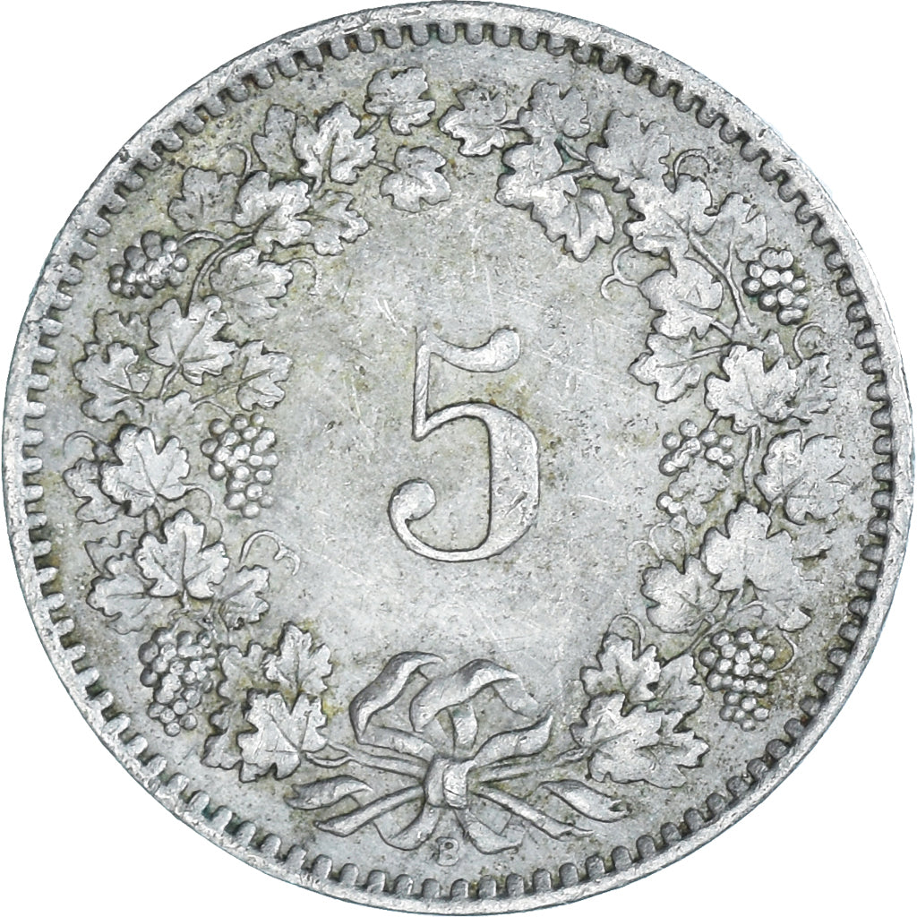 Munten, Zwitserland, 5 Rappen, 1962, Bern, FR+, Cupro-nikkel, KM:26