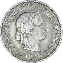 Moneta, Svizzera, 5 Rappen, 1880, Bern, MB, Rame-nichel, KM:26