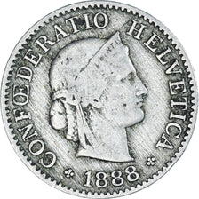 Coin, Switzerland, 5 Rappen, 1888, Bern, VF(20-25), Copper-nickel, KM:26