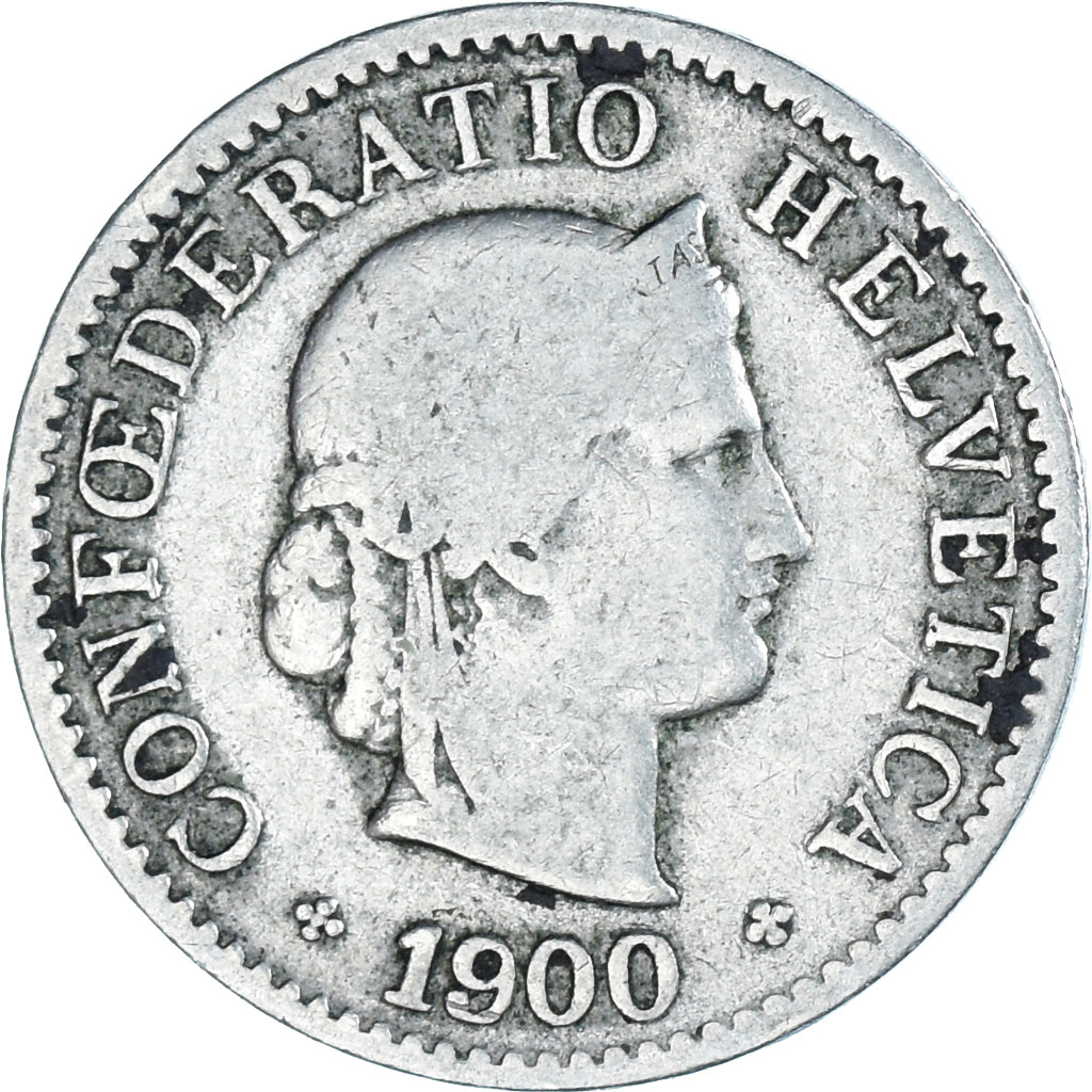 Coin, Switzerland, 5 Rappen, 1900, Bern, F(12-15), Copper-nickel, KM:26
