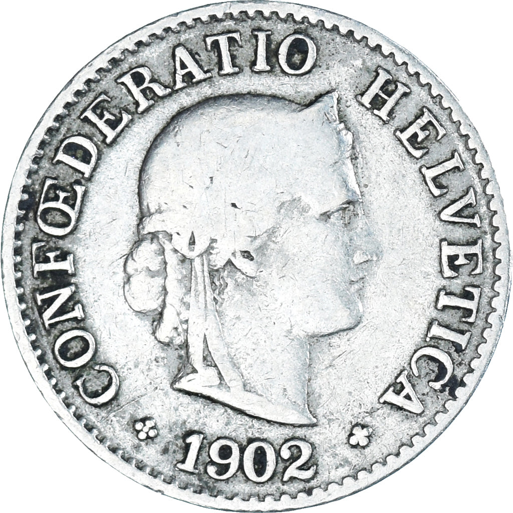 Coin, Switzerland, 5 Rappen, 1902, Bern, F(12-15), Copper-nickel, KM:26