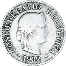 Coin, Switzerland, 5 Rappen, 1902, Bern, F(12-15), Copper-nickel, KM:26