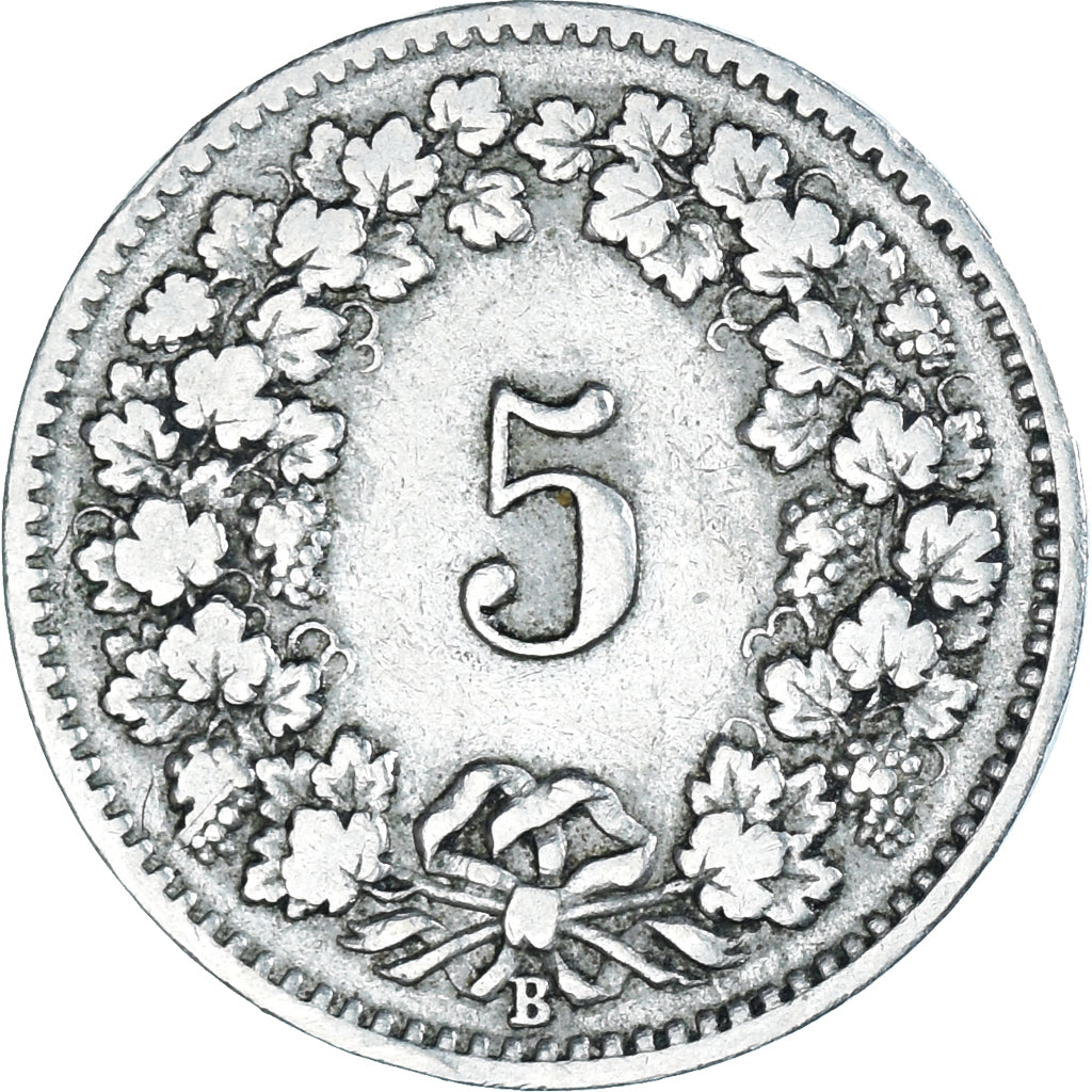 Coin, Switzerland, 5 Rappen, 1902, Bern, F(12-15), Copper-nickel, KM:26