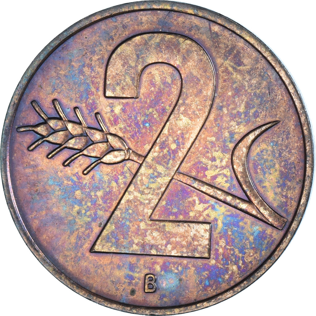 Munten, Zwitserland, 2 Rappen, 1968, Bern, ZF+, Bronzen, KM:47