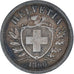 Coin, Switzerland, 2 Rappen, 1866, Bern, EF(40-45), Bronze, KM:4.1