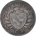 Coin, Switzerland, 2 Rappen, 1851, Paris, VF(30-35), Bronze, KM:4.1
